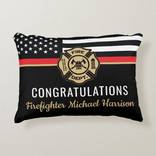 Firefighter Fire Academy Red Line Flag Graduation