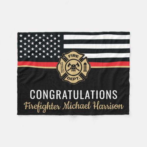 Firefighter Fire Academy Red Line Flag Graduation
