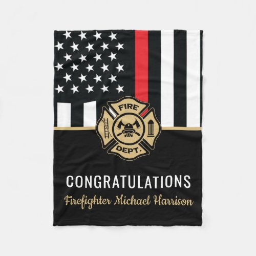 Firefighter Fire Academy Red Line Flag Graduation 