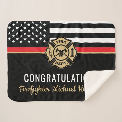 Firefighter Fire Academy Red Line Flag Graduation