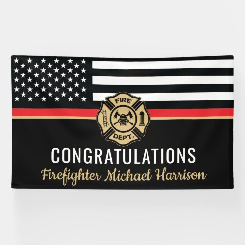 Firefighter Fire Academy Thin Red Line Graduation