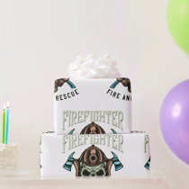 Firefighter Fire And Rescue Wrapping Paper