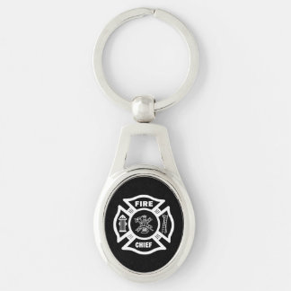 Firefighter Fire Chief Keychain
