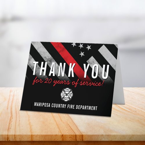 Firefighter Fire Department 20 Year Anniversary