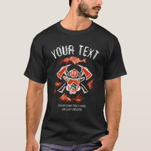 Firefighter Fire Department Cool Drawing Template T-Shirt