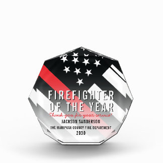 Firefighter Fire Department Employee Recognition Acrylic Award
