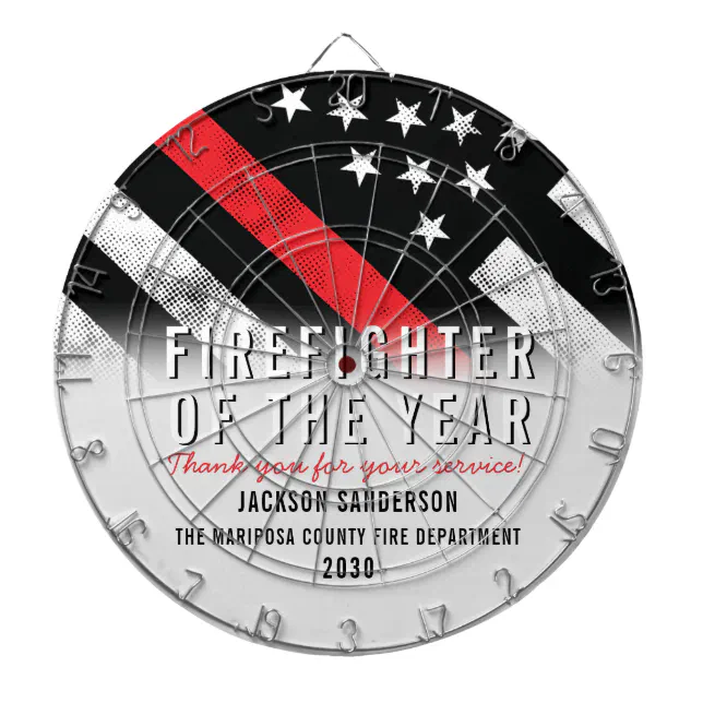 Firefighter Fire Department Employee Recognition Dart Board Zazzle