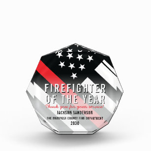 Firefighter Fire Department Fireman Recognition Acrylic Award