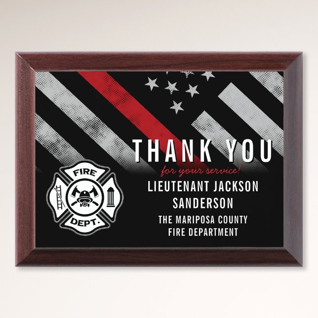 Firefighter Fire Department Fireman Thank You Award Plaque (Firefighter Fire Department Fireman Thank You Award Plaque)
