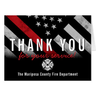 Firefighter Fire Department Flag First Responder Card