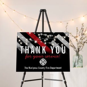 Firefighter Fire Department Flag First Responder Foam Board