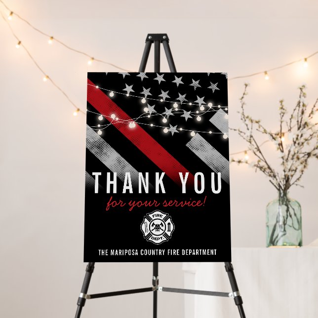 Firefighter Fire Department Flag First Responder Foam Board (In Situ (Stand))