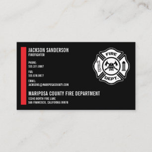 Firefighter Fire Department Logo Badge Business Card