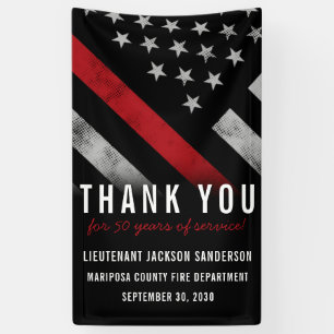 Firefighter Fire Department Retirement Fireman Banner