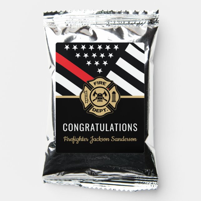 Firefighter Fire Department Retirement Fireman Coffee Drink Mix (Front)