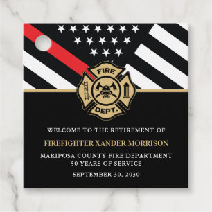 Firefighter Fire Department Retirement Fireman Favor Tags