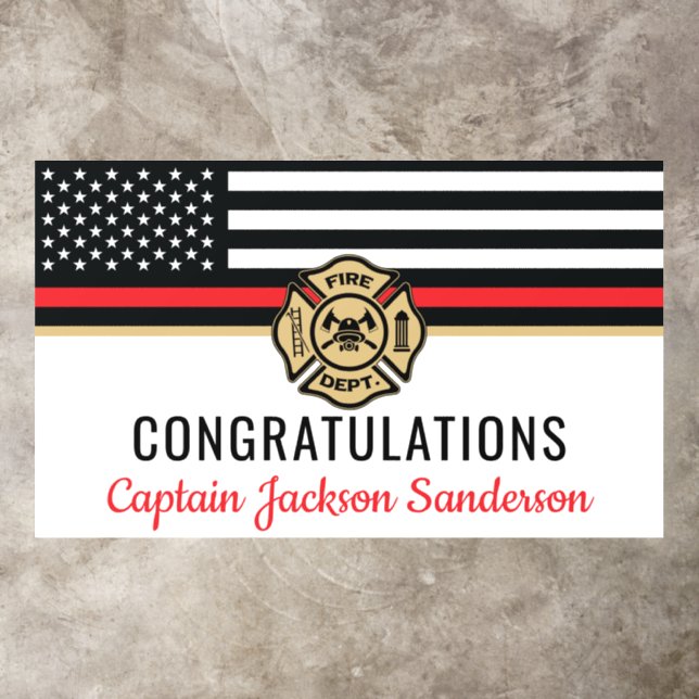 Firefighter Fire Department Retirement Fireman Floor Decals (Insitu)