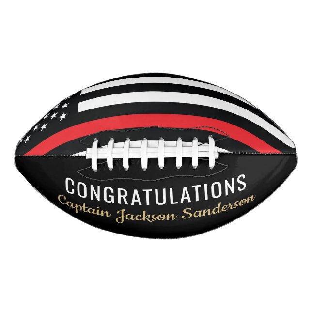 Firefighter Fire Department Retirement Fireman Football (Front)