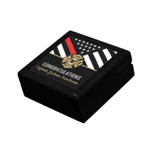 Firefighter Fire Department Retirement Fireman Gift Box
