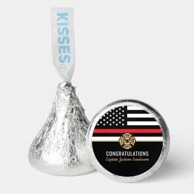 Firefighter Fire Department Retirement Fireman Hershey®'s Kisses® (Front)