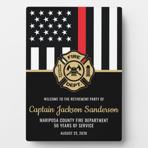Firefighter Fire Department Retirement Welcome