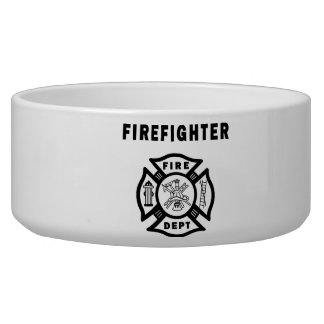 Firefighter Fire Dept Logo Bowl