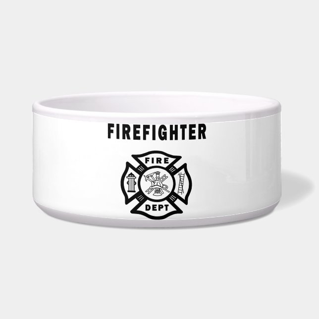Firefighter Fire Dept Logo Bowl (Front)