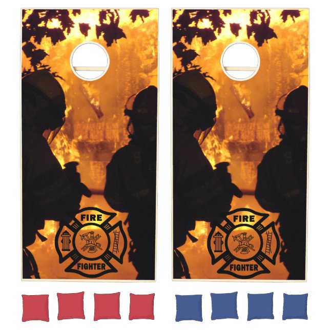 Firefighter Fire Dept Logo   Cornhole Set (Set)