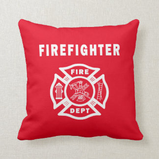 Firefighter Fire Dept Logo Throw Pillow