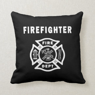 Firefighter Fire Dept Logo Throw Pillow