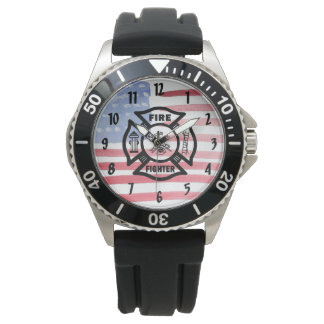 Firefighter Fire Dept Logo Watch