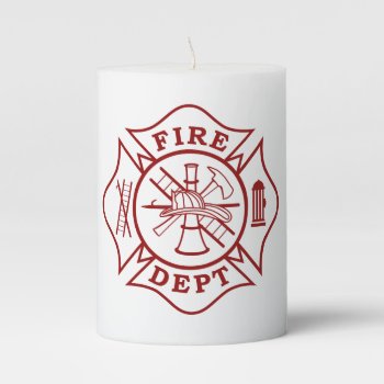 Firefighter / Fire Dept Maltese Cross Candle by TheFireStation at Zazzle