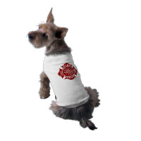 Firefighter / Fire Dept Maltese Cross Dog T-shirt