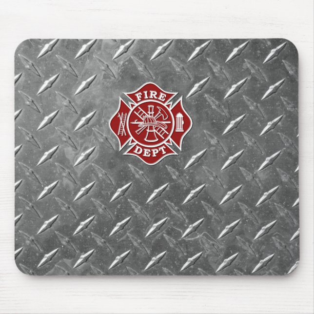 Firefighter / Fire Dept Maltese Cross Mousepad (Front)