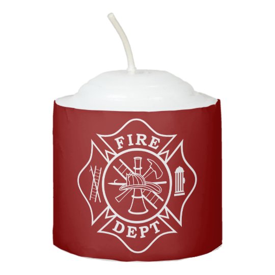 Firefighter / Fire Dept Maltese Cross Small Candle