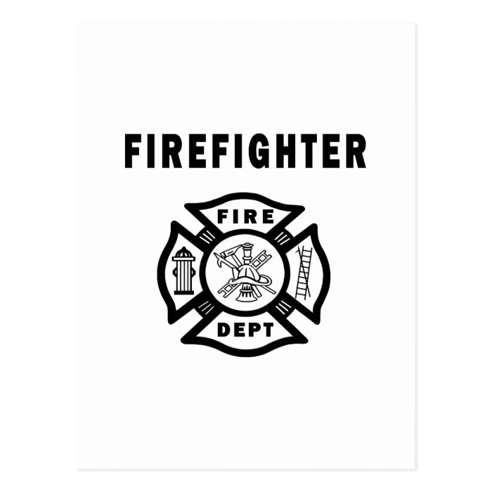 Firefighter Fire Dept Postcard