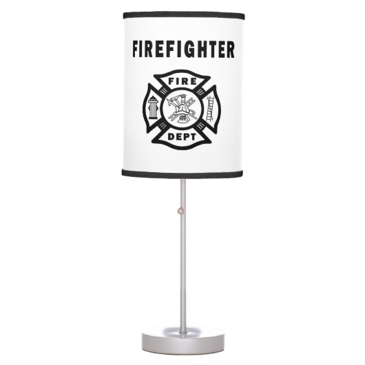Firefighter Fire Dept Table Lamp (Front)