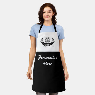 Firefighter Fire Dept Tattoo Logo Apron