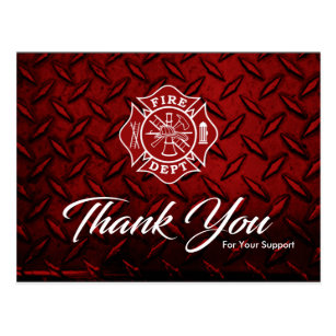 Firefighter Thank You Cards | Zazzle