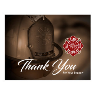 Firefighter Thank You Cards | Zazzle