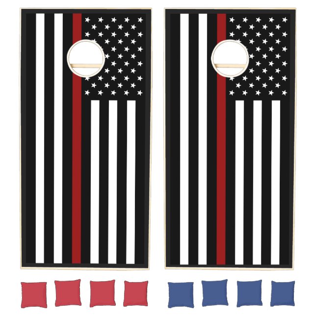 Firefighter  / Fire Dept Wood Cornhole Set (Set)