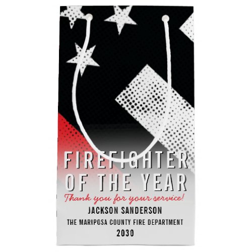 Firefighter Fire Flag Employee Recognition Small Gift Bag