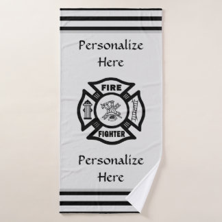 Firefighter Fire Rescue Bath Towel