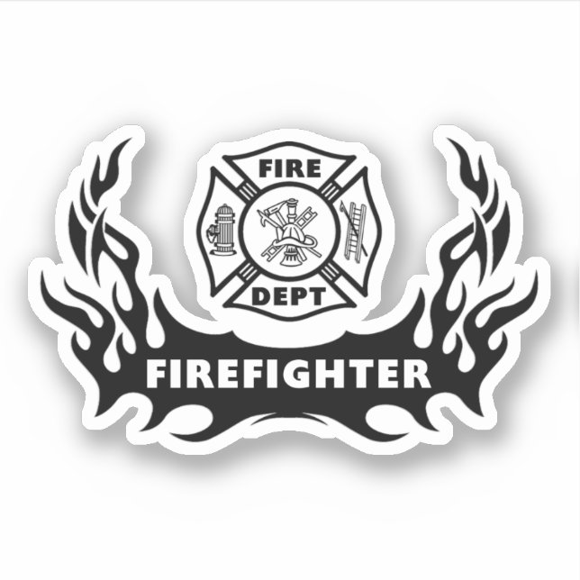 Firefighter Fire Rescue Decals (Front)