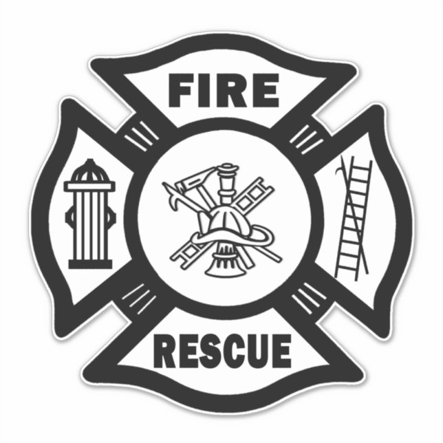 Firefighter Fire Rescue Decals (Front)