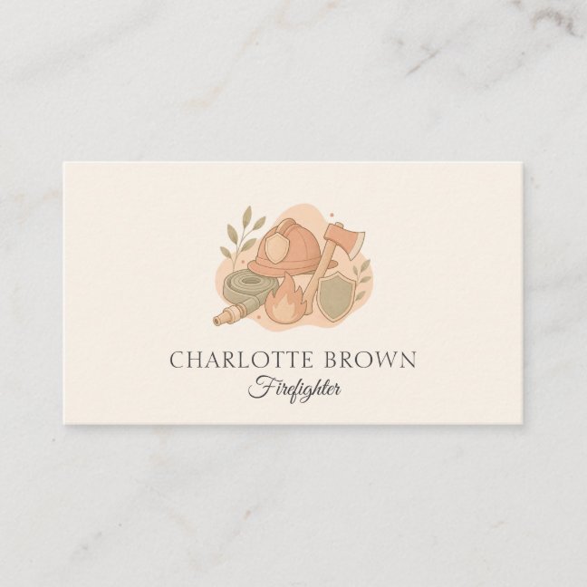 Firefighter Fire Rescue Emergency Services Business Card
