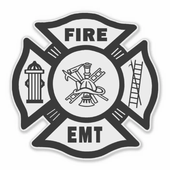 Skull Decal Firefighter Cross Fire Maltese Ems Decals And Black Sticker Rescue S