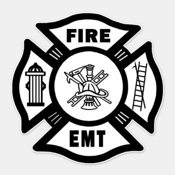 Firefighter Fire Rescue Emt Decals by bonfirefirefighters at Zazzle