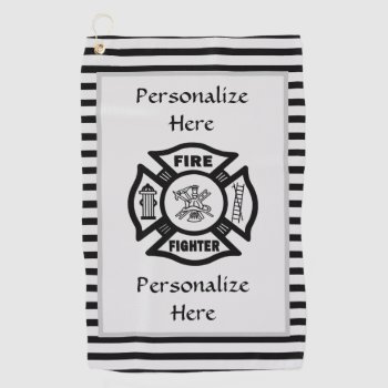 Firefighter Fire Rescue    Golf Towel by bonfirefirefighters at Zazzle