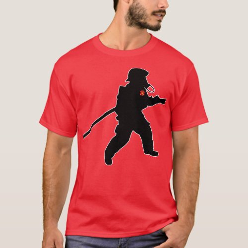 Firefighter Fire Rescue Silhouette Fire Hero Thin  T_Shirt